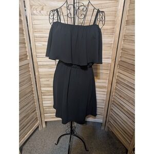 Everly Women's Sz S Black Dress Flowy Tiered Summer Vacation